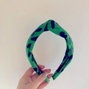 Clare V x Anthropologie Leather Leopard headband